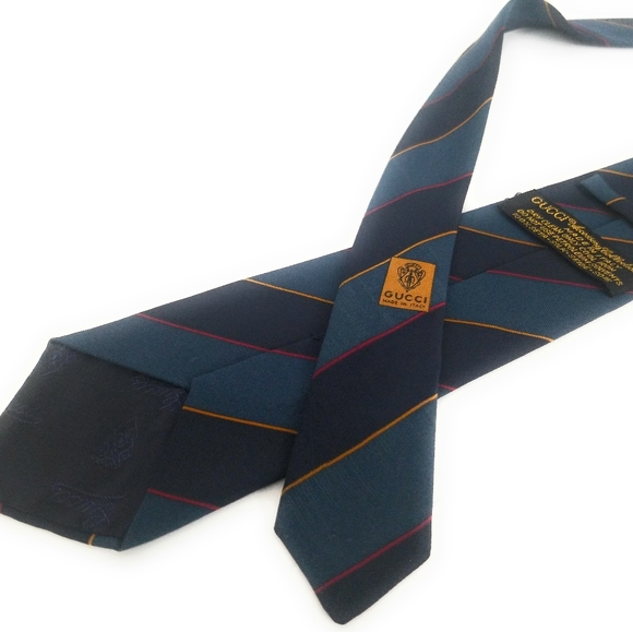 GUCCI Tie Very Rare Argyll and Sutherland Stripes - Picture 5 of 6